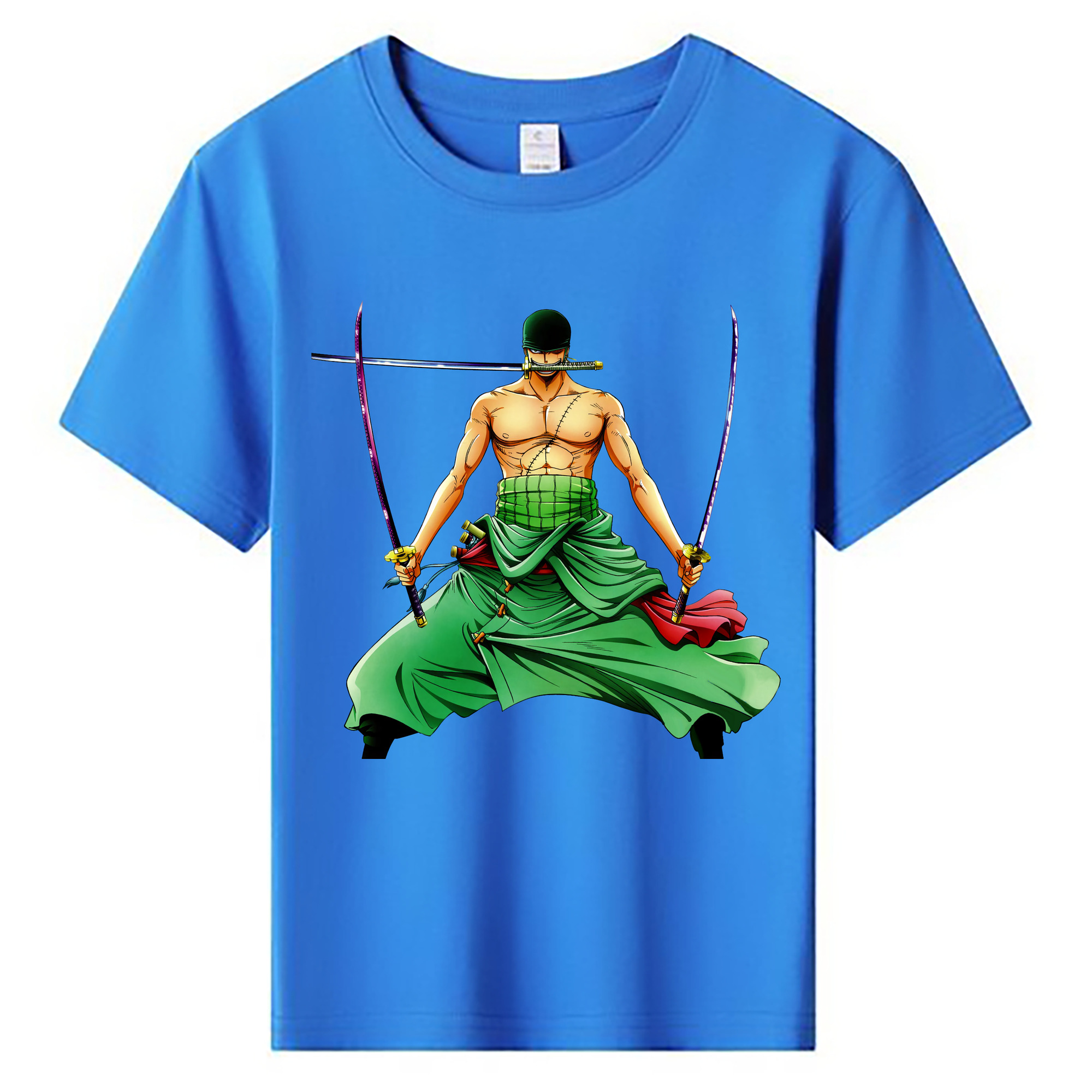 ワンピース ロロノア・ゾロ ONE PIECE Roronoa Zoro 綿100％キッズTシャツ（フロントプリント）